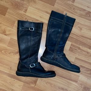 Born Pebbled Leather Comfort Tall Boots Size 8